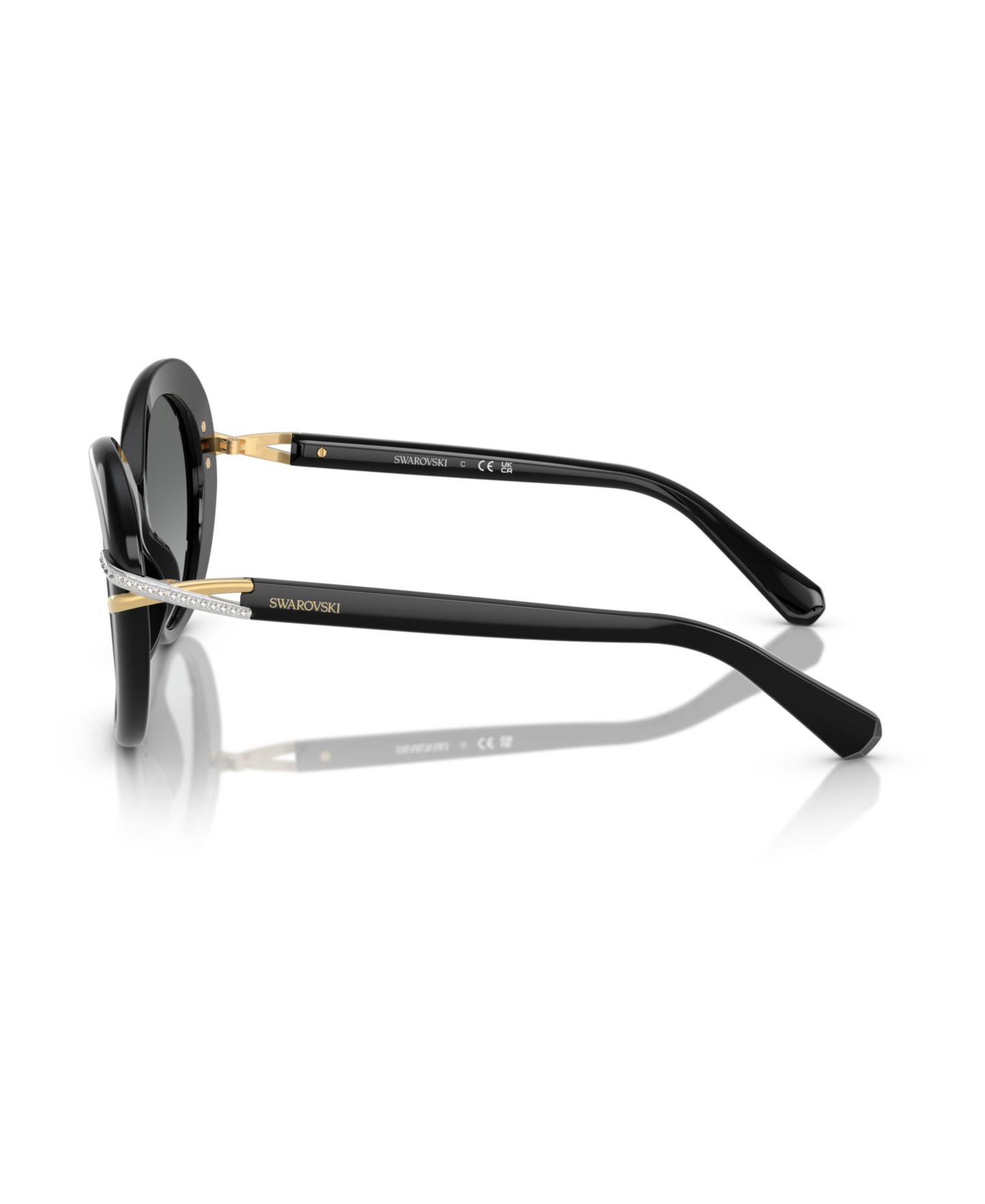 Женские солнцезащитные очки Swarovski Sunglasses, SK6026, цвет: Чёрный — фото 3