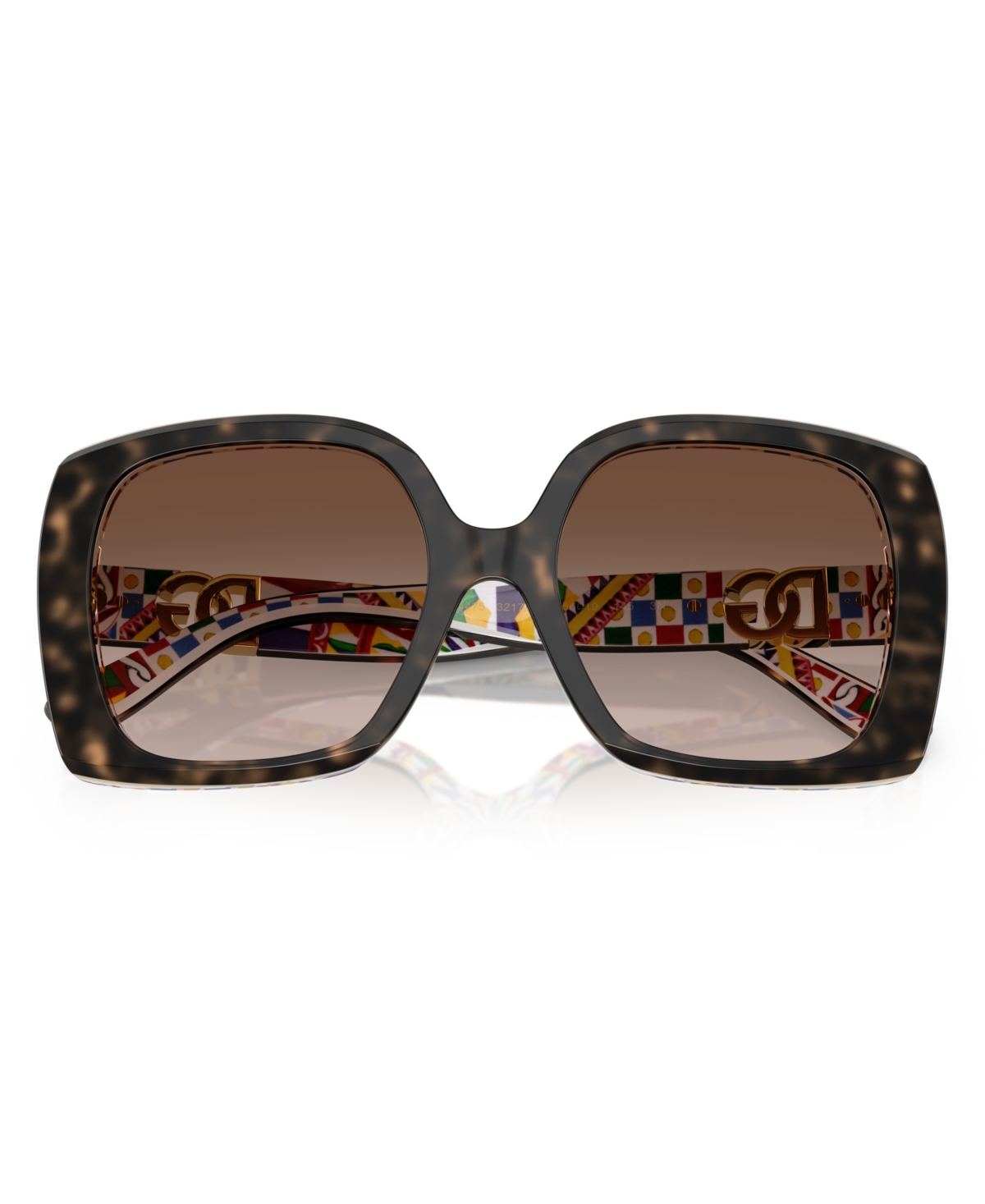Dolce & Gabbana Tortoiseshell Square-frame Sunglasses In Havana On White Barrow
