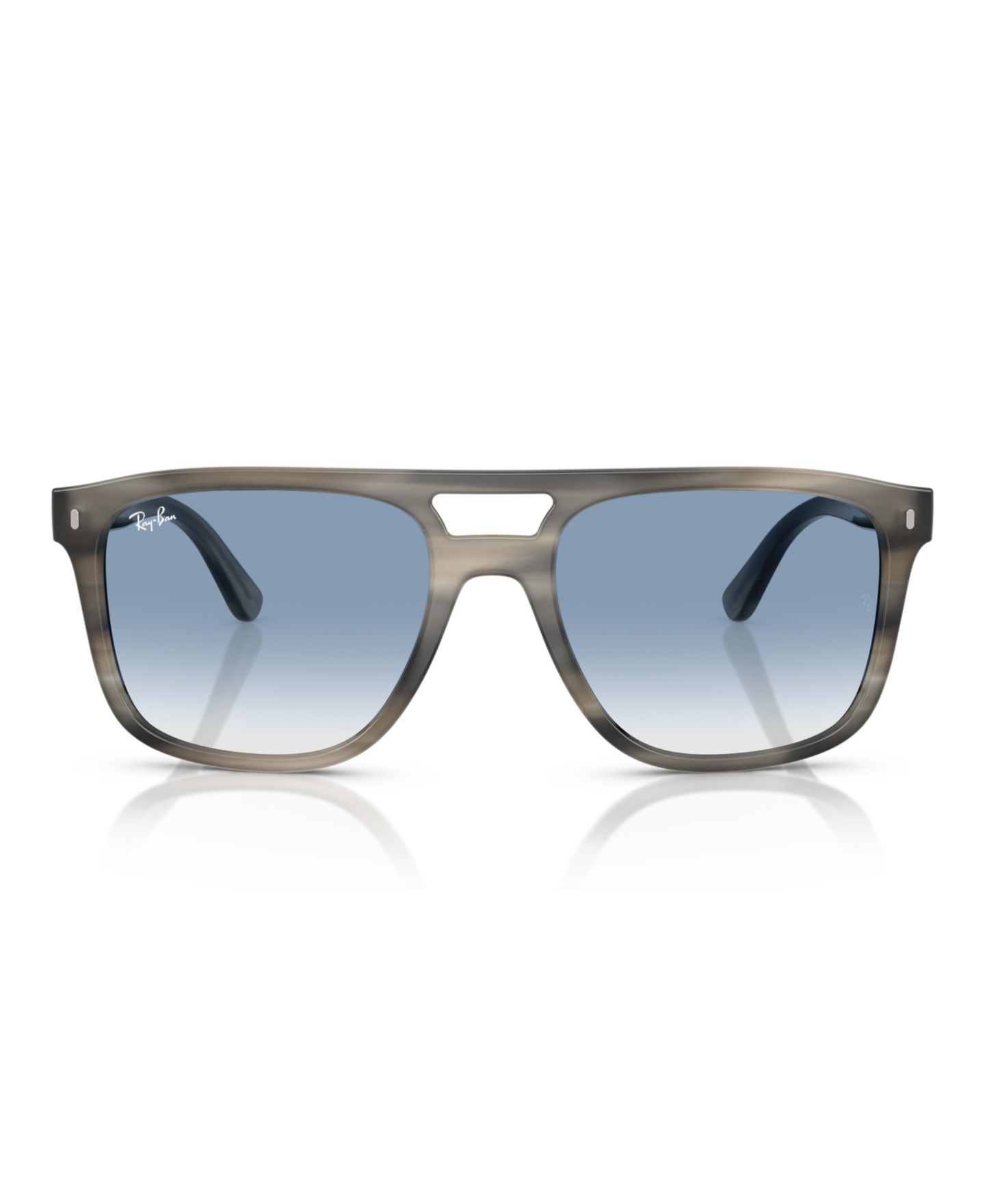Мужские солнцезащитные очки Ray-Ban Modern Square Sunglasses, RB2213, цвет: Серый гавана — фото 2