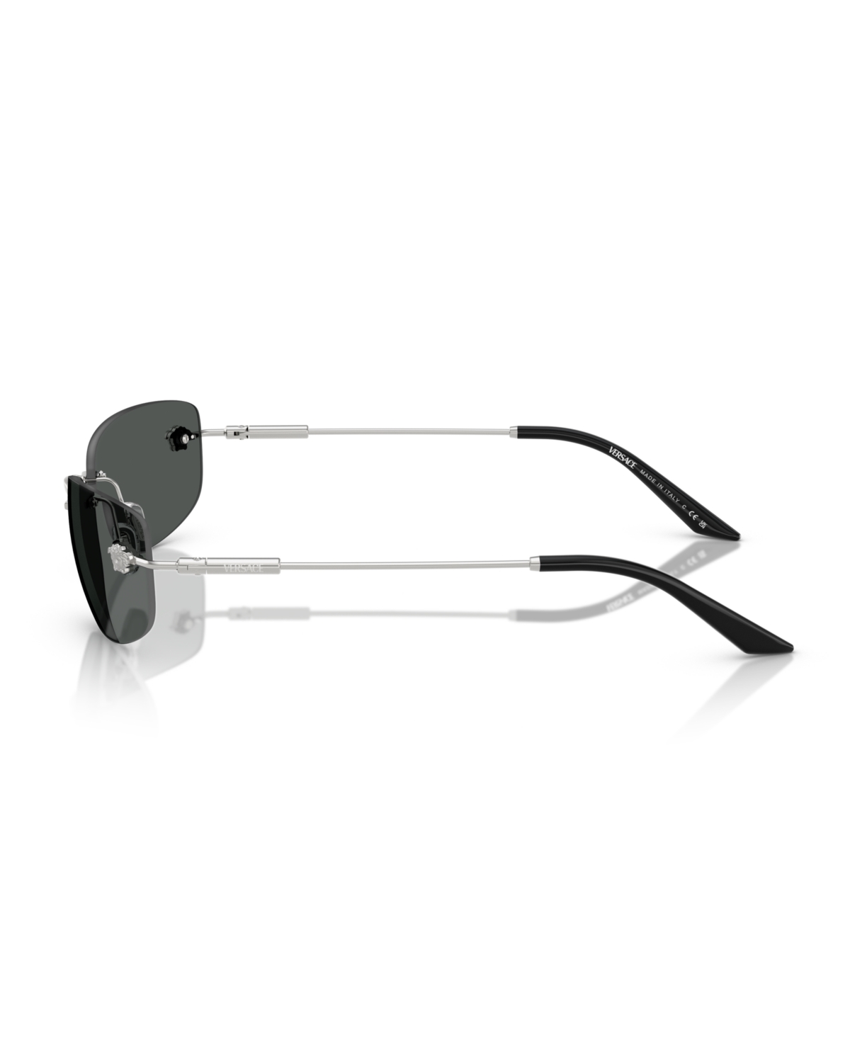 Versace Rectangle-frame Sunglasses In Silver
