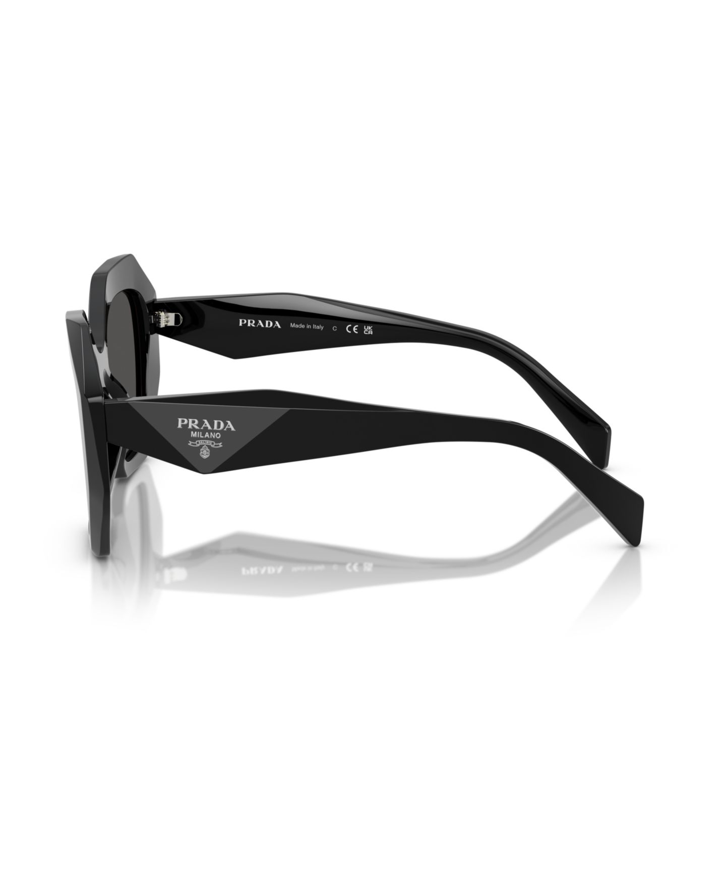 Женские солнцезащитные очки PRADA Symbole Irregular Sunglasses, PR 16WS, цвет: Чёрный — фото 3