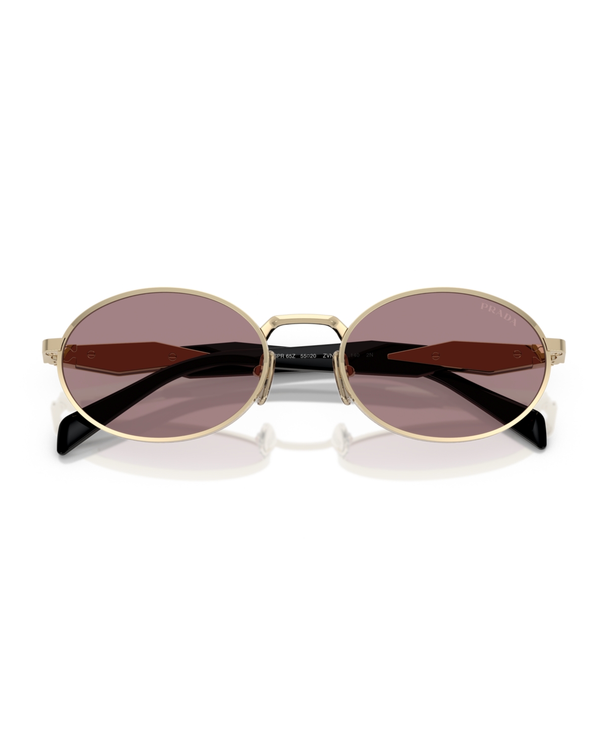Prada Womens Gold 65zs Oval-frame Metal Sunglasses