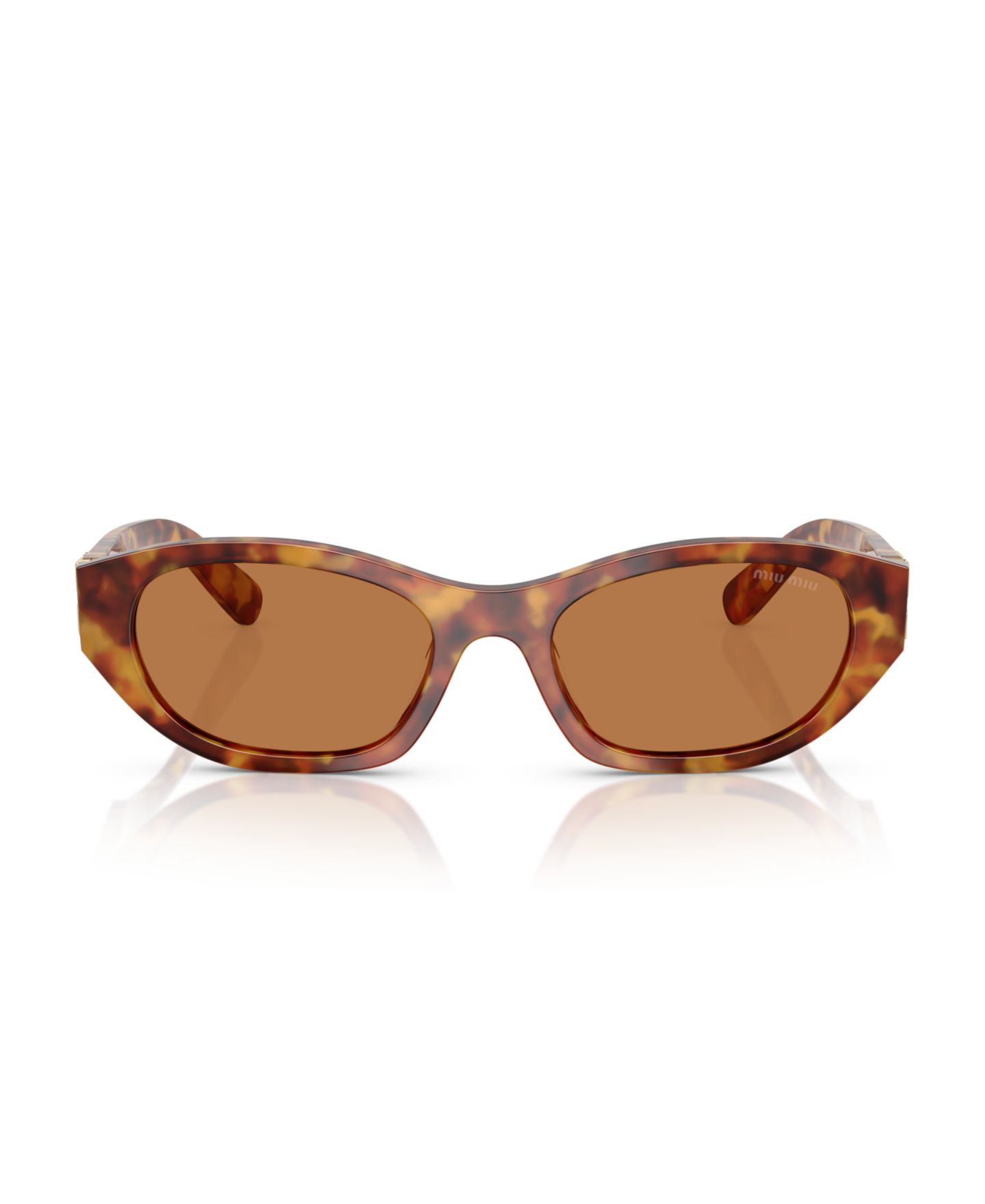 Женские солнцезащитные очки MIU MIU Sunglasses MU A03S, цвет: Чёрный — фото 9