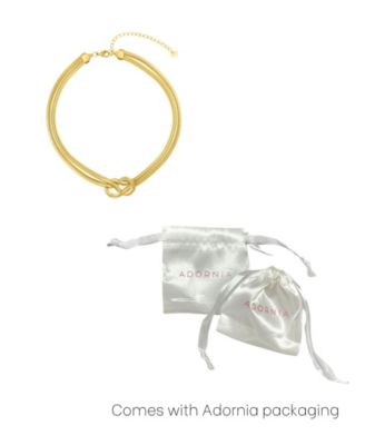 Gold Tarnish Resistant Adjustable Knot Collar Necklace