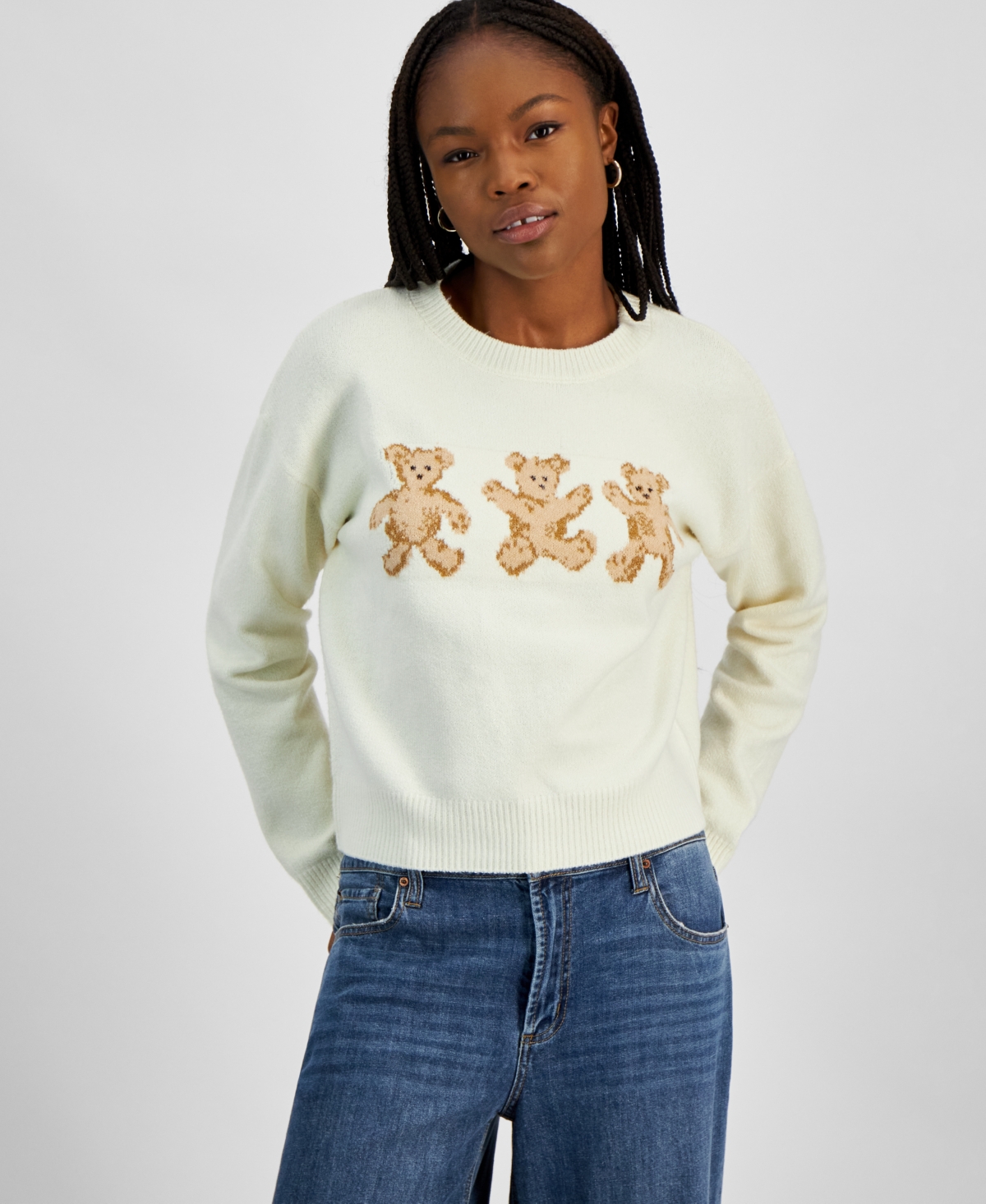 Juniors' "It Girl" Crewneck Sweater - Brooklyn