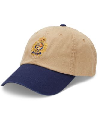 Polo Ralph Lauren Men's Two-Tone Crest Twill Ball Cap - Macy's