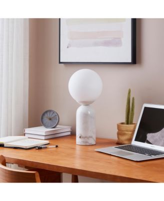 Mila Tall 15" Dimmable LED Table Lamp with Marble Base