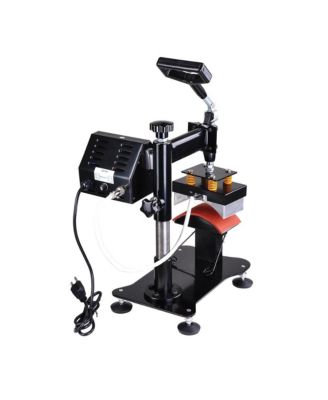 5 1/2" x 3" Digital Hat Cap Heat Press Machine Sublimation Transfer Steel Frame Swing Away