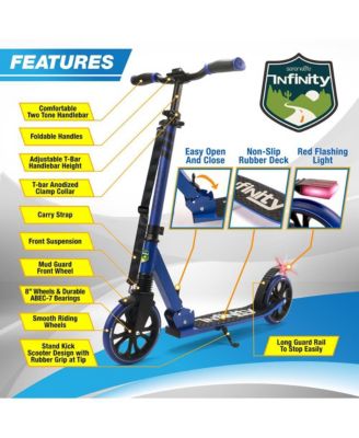 Kick Scooter Adult Teenagers Kids- 2 Wheel Kids Scooter with Adjustable T-Bar Handlebar - Alloy Anti-Slip Deck - Portable Folding Scooters for Kids with Carrying Strap - Leopard