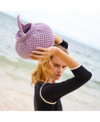 Purple NAGA Macrame Bucket Bag