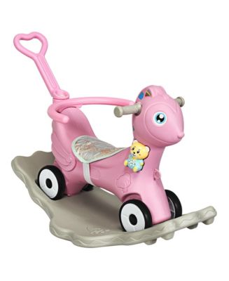 Gymax Baby Rocking Horse 4 in 1 Kids Ride On Toy Push Car w/ Music - Macy's