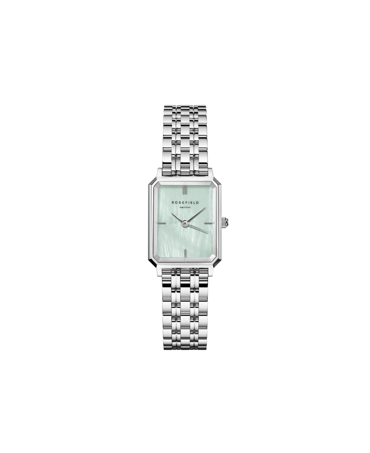 Rosefield Octagon Xs - Women's Watch - Small Octagonal Shape - Silver  mint green