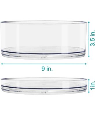 Clear Acrylic Lazy Susan Organizer 3 Pack - for Fridge, Pantry, Cabinet, Table, Makeup, Set