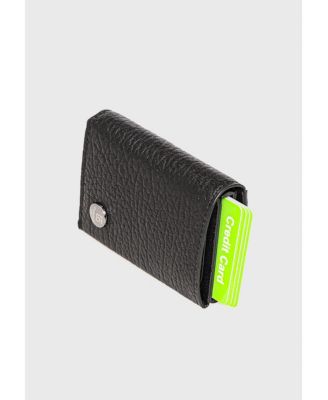 Genuine Leather Venous Pattern Trifold Card Holder
