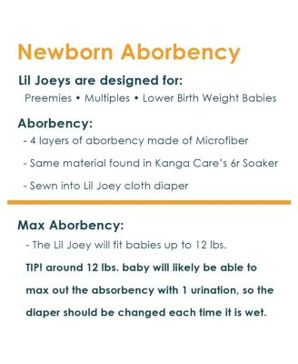 Kanga Care Baby Boys Lil Joey Newborn All in One AIO Cloth Diaper (2pk)