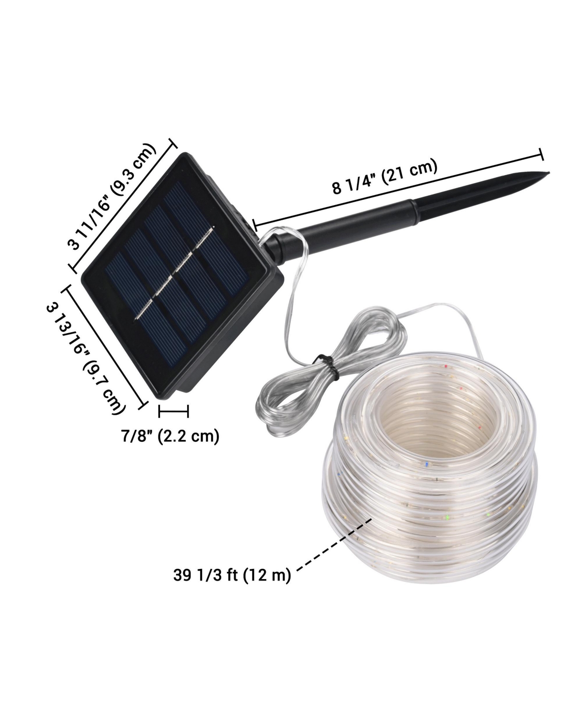 Yescom 40Ft Solar 120LED Canopy String Light 8 Mode Rgb Party Outdoor Garden Patio Umbrella Decor with Clip, Multicolor