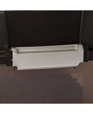 USA 47 Lbs./45 Qt (15"H) Large Elevated Feeder with Airtight Pet Food Storage Container, Dry Food Bin with Removable Dog Bowls in Lid, At Home or Camping Pet Food Container, Smoke/Black