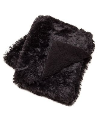 Premium Soft, Fuzzy Solid Faux Long Fur Blanket, Throw