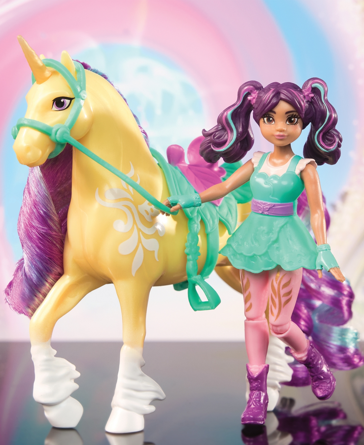 Shop Unicorn Academy Ava Leaf Set With 2 Riding Accessories Toys In Multi Color