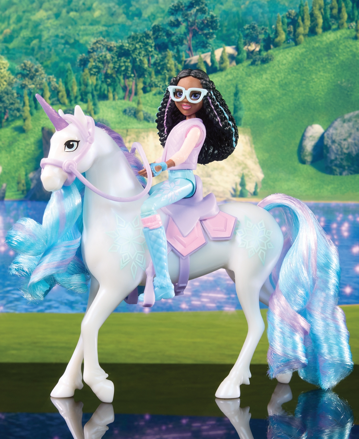 Unicorn Academy Layla Glacier Set With 2 Riding Accessories Toys In Multi Color