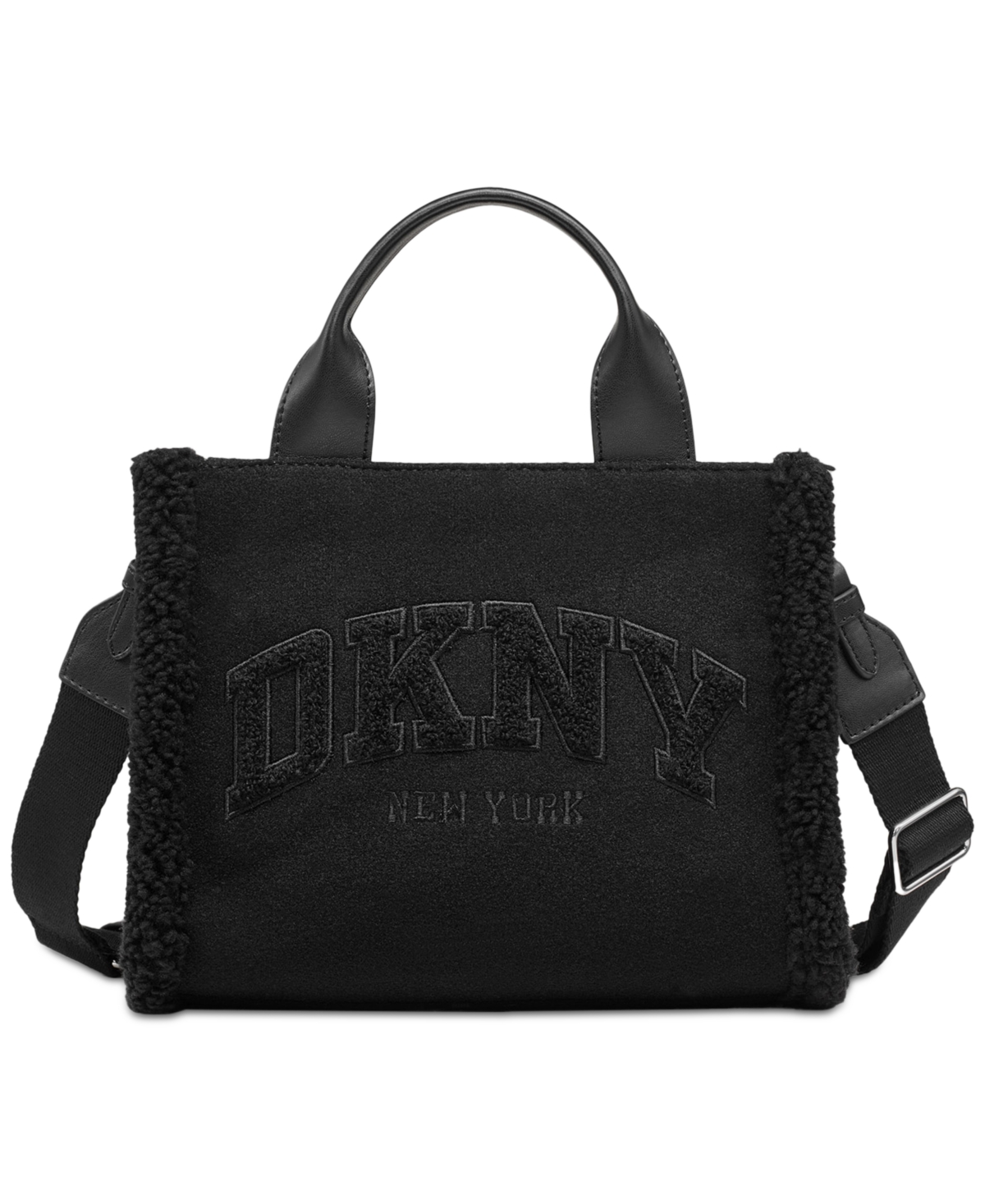 Dkny Hadlee Medium Sherpa Tote -silver