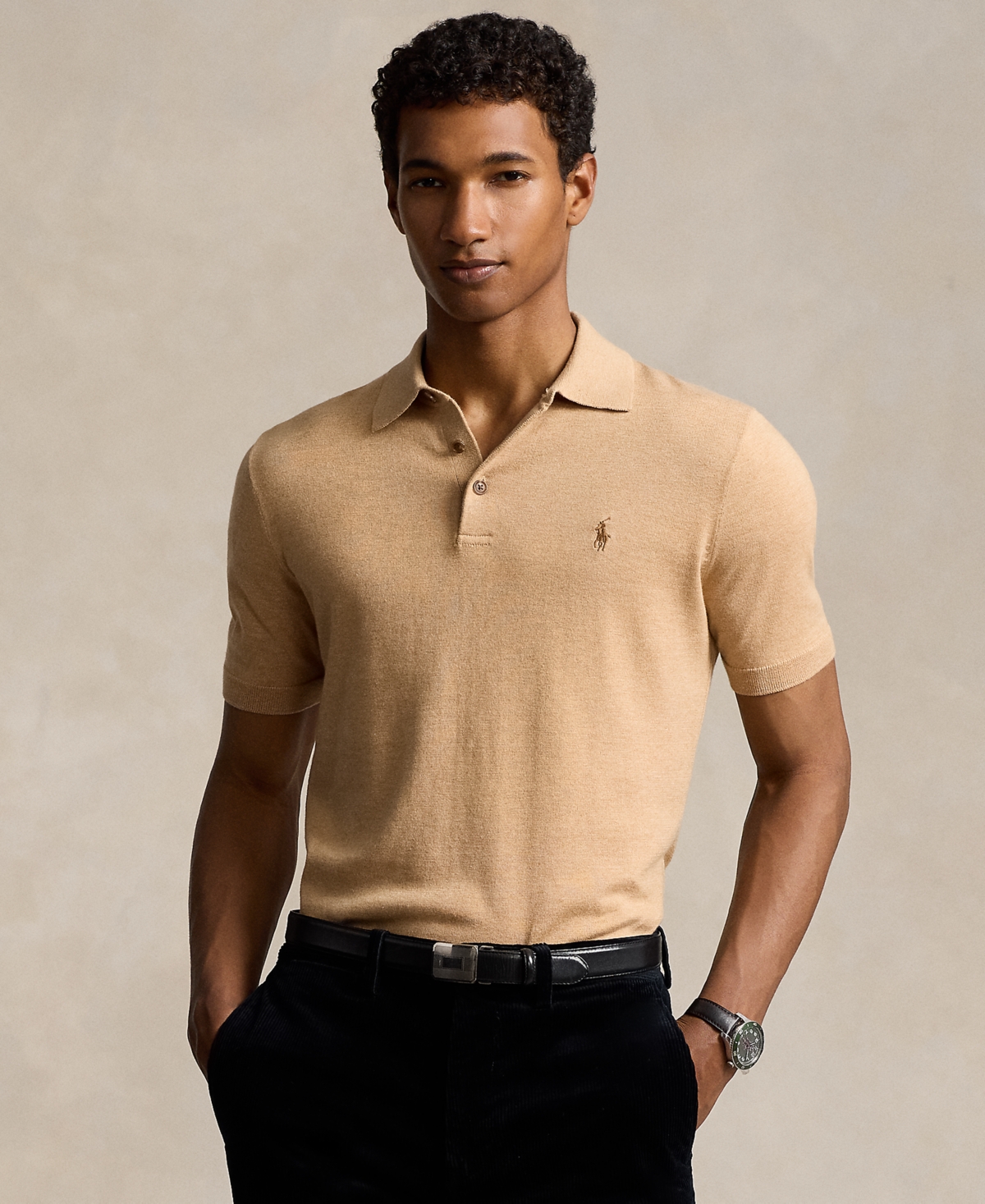 Polo Ralph Lauren Men's Cotton Polo-Collar Sweater