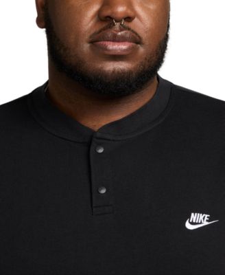 Мужская футболка Nike Club свободного кроя с длинным рукавом Henley