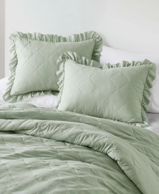Phoebe Diamond Quilted Ruffle Edge 2-Pc. Comforter Set, Twin/Twin XL