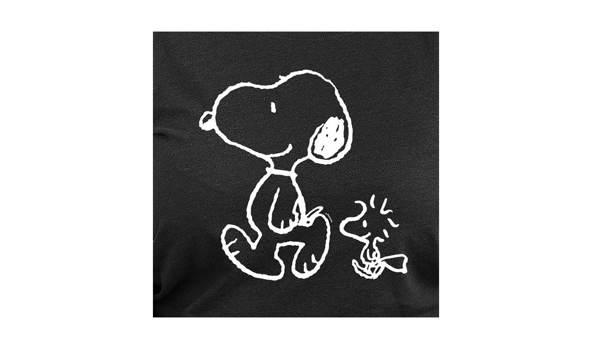 Hybrid Apparel Plus Size Peanuts Snoopy Graphic Pullover T-shirt In Grey