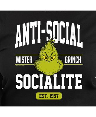 Trendy Plus Size Grinch Anti-Social Graphic Pullover T-shirt