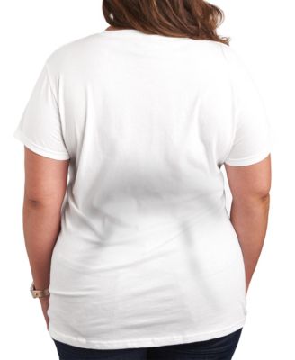 Plus Size Elf Face Grid Graphic T-shirt