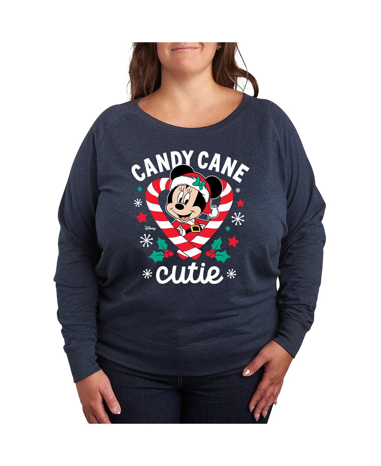 Plus Size Disney Candy Cane Graphic Pullover T-shirt