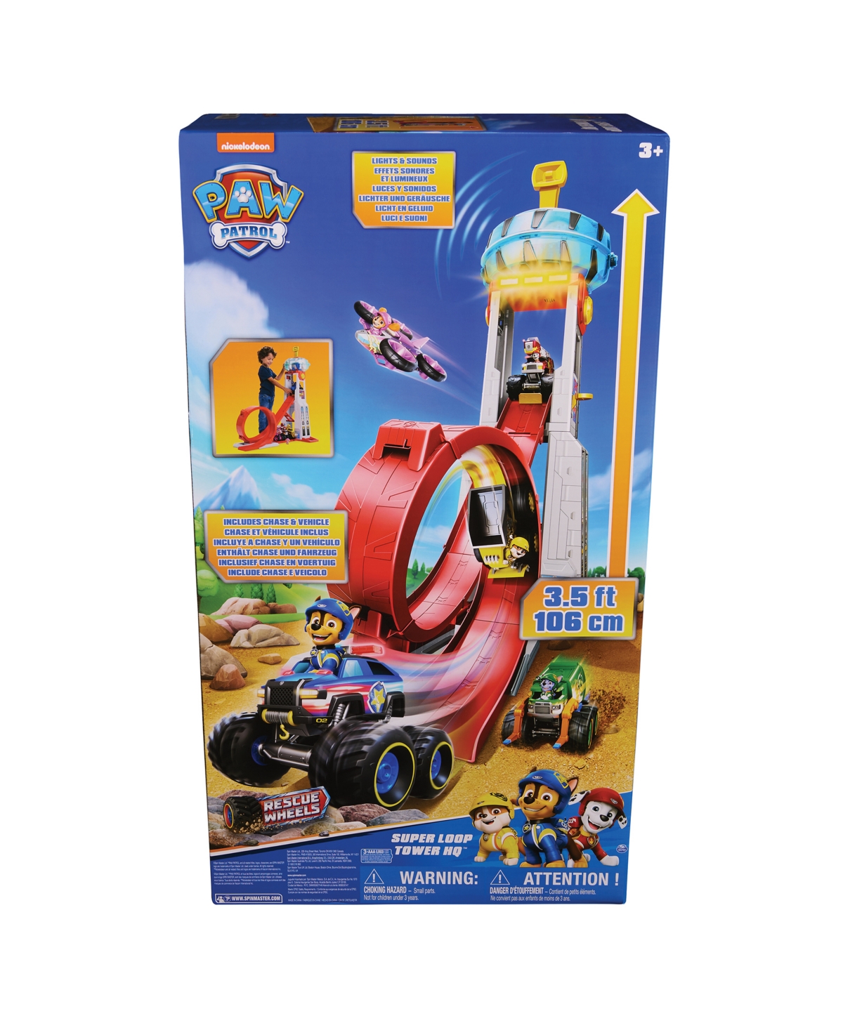 Paw Patrol Rescue Wheels Super Loop Tower Chase Action Figure In Multi Color