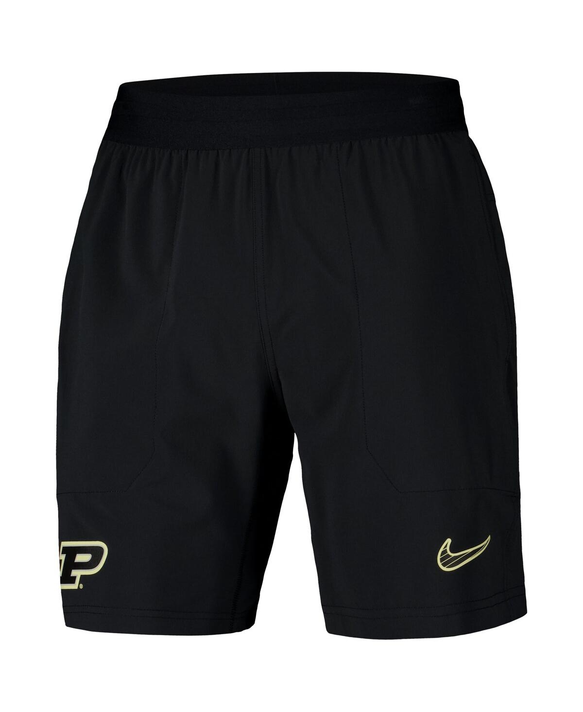Nike Men's Black Michigan State Spartans 2024 Sideline Performance Shorts In Black,gold