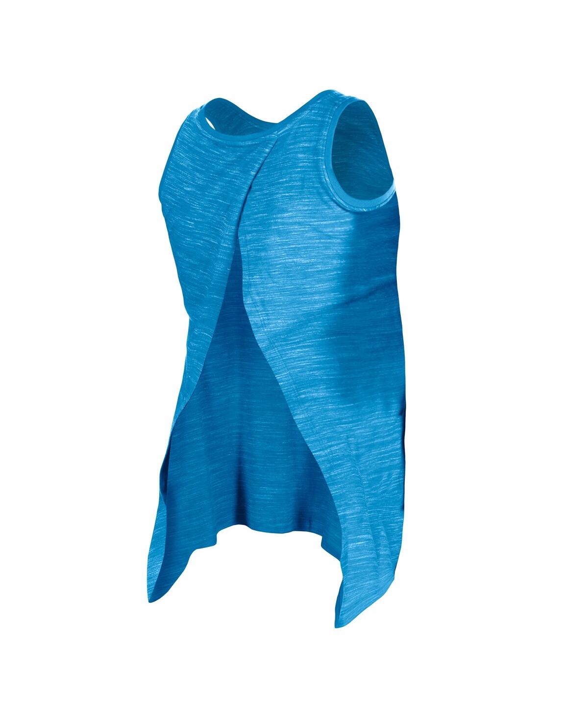 NEW ERA WOMEN'S BLUE CAROLINA PANTHERS SPACE DYE ACTIVE TANK TOP 