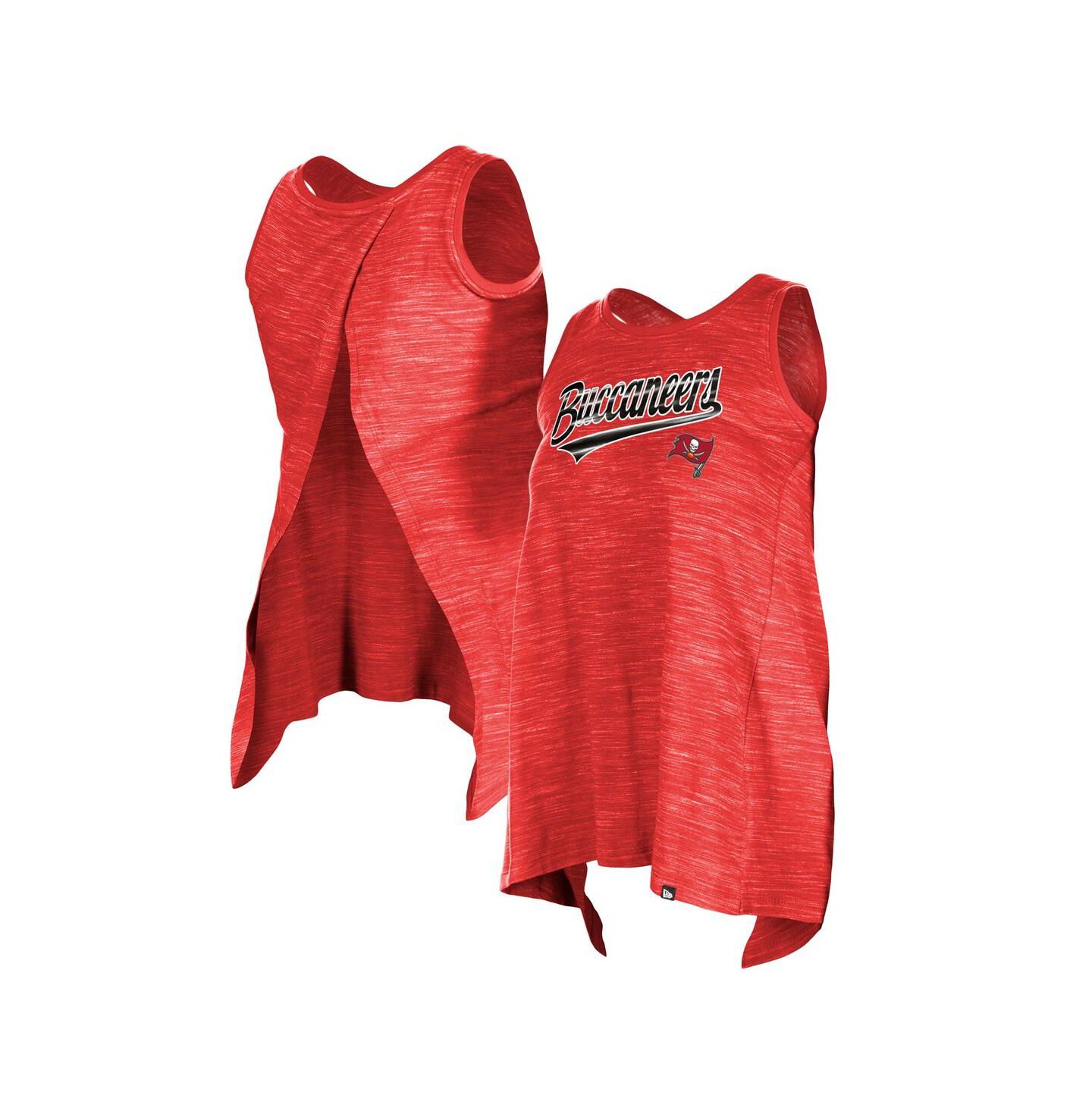 Женский топ New Era Red Tampa Bay Buccaneers Space Dye Active — фото 1