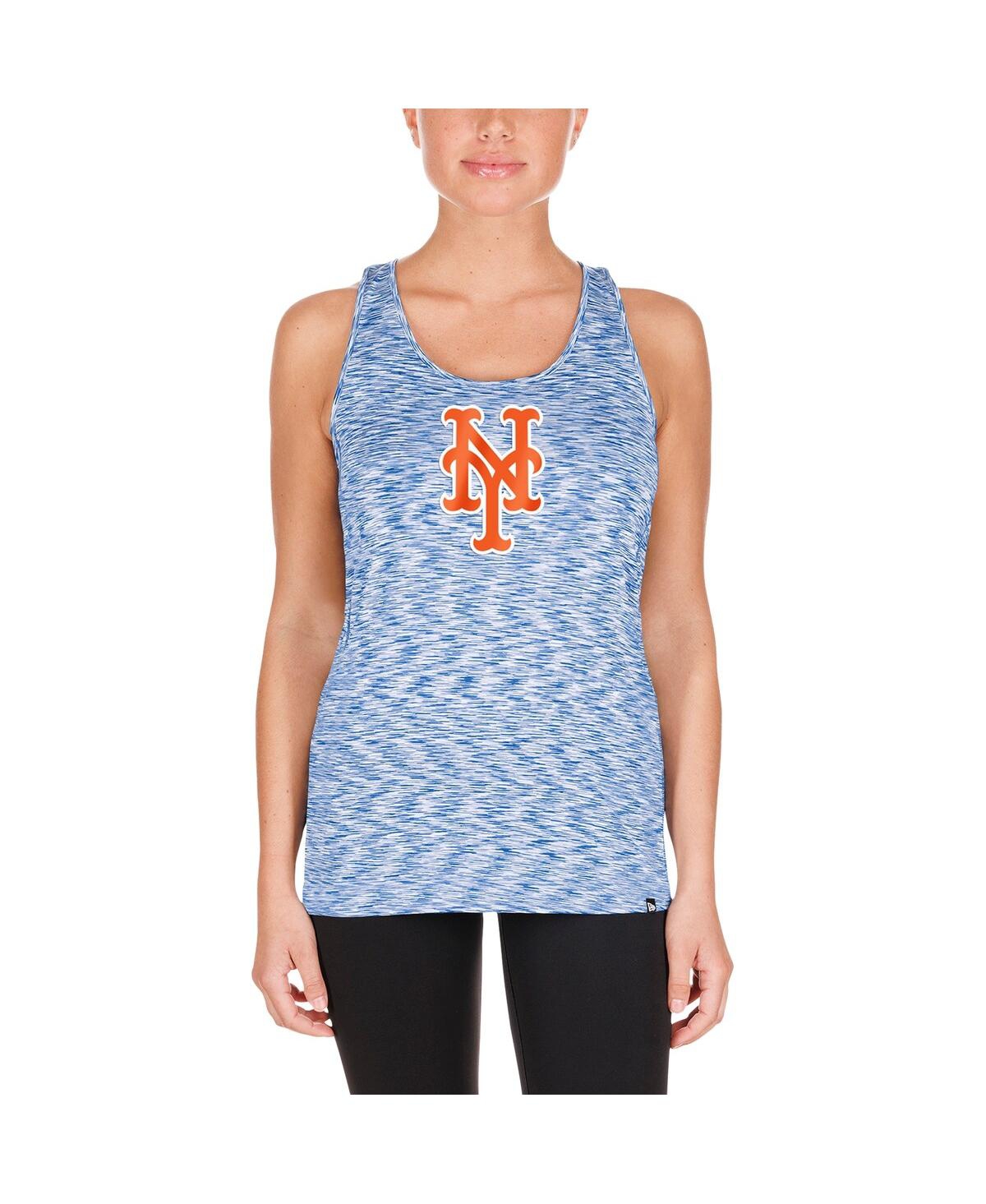 NEW ERA WOMEN'S ROYAL NEW YORK METS SPACE DYE KEYHOLE BACK TANK TOP 