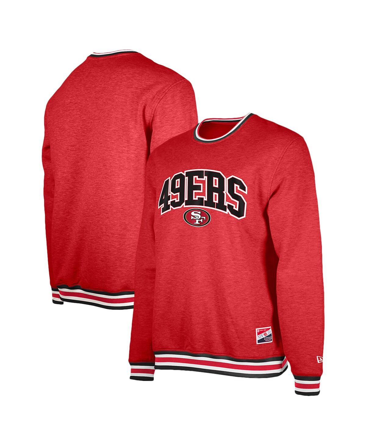 NEW ERA MEN'S SCARLET SAN FRANCISCO 49ERS PULLOVER SWEATSHIRT