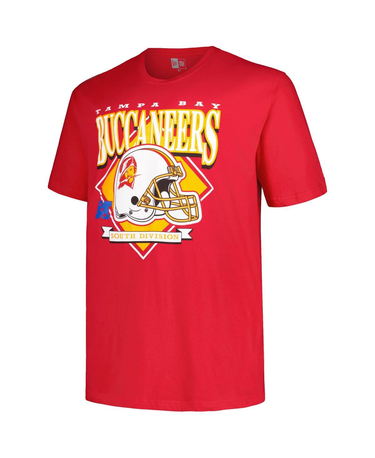 NEW ERA MEN'S RED TAMPA BAY BUCCANEERS BIG TALL HELMET HISTORIC MARK T-SHIRT 