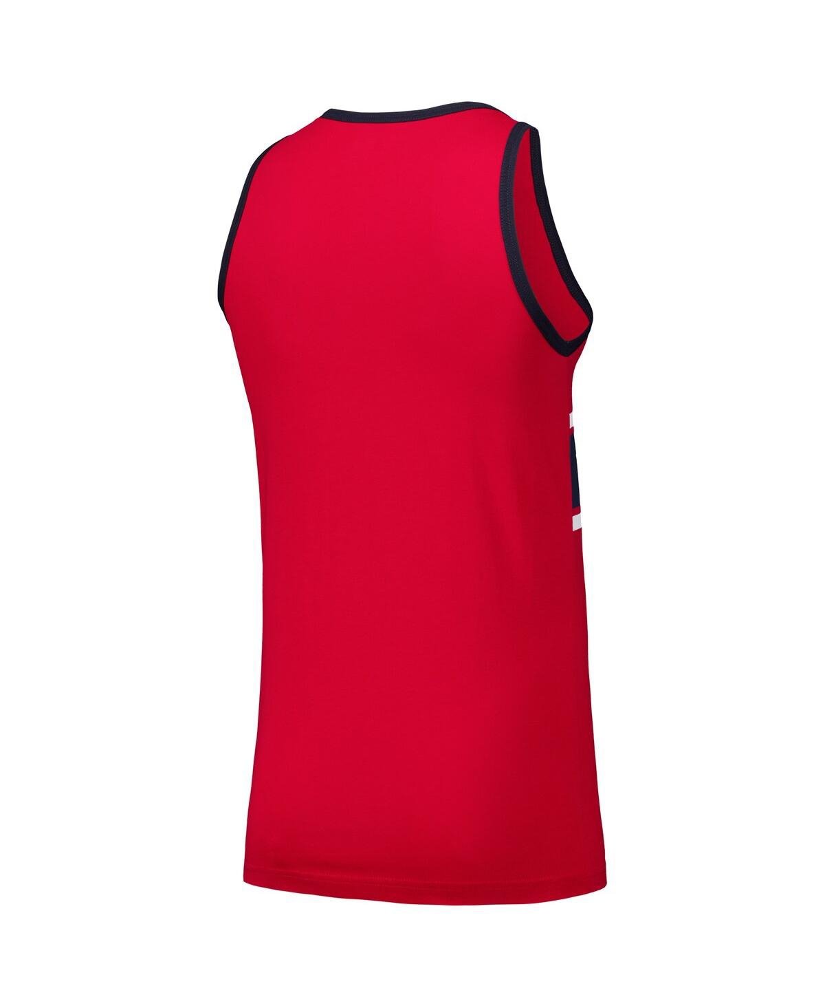 NEW ERA MEN'S RED ATLANTA BRAVES JERSEY RINGER TANK TOP 