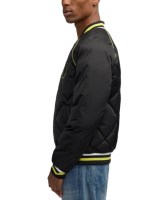 Men's Yrachie Color Block Quilted Varsity Bomber Jacket