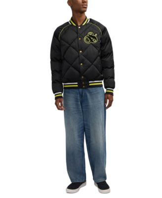 Men's Yrachie Color Block Quilted Varsity Bomber Jacket