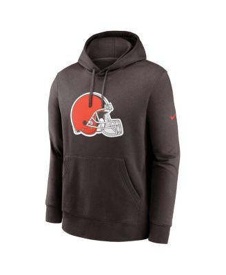 Men's Brown Cleveland Browns Club Logo Pullover Hoodie