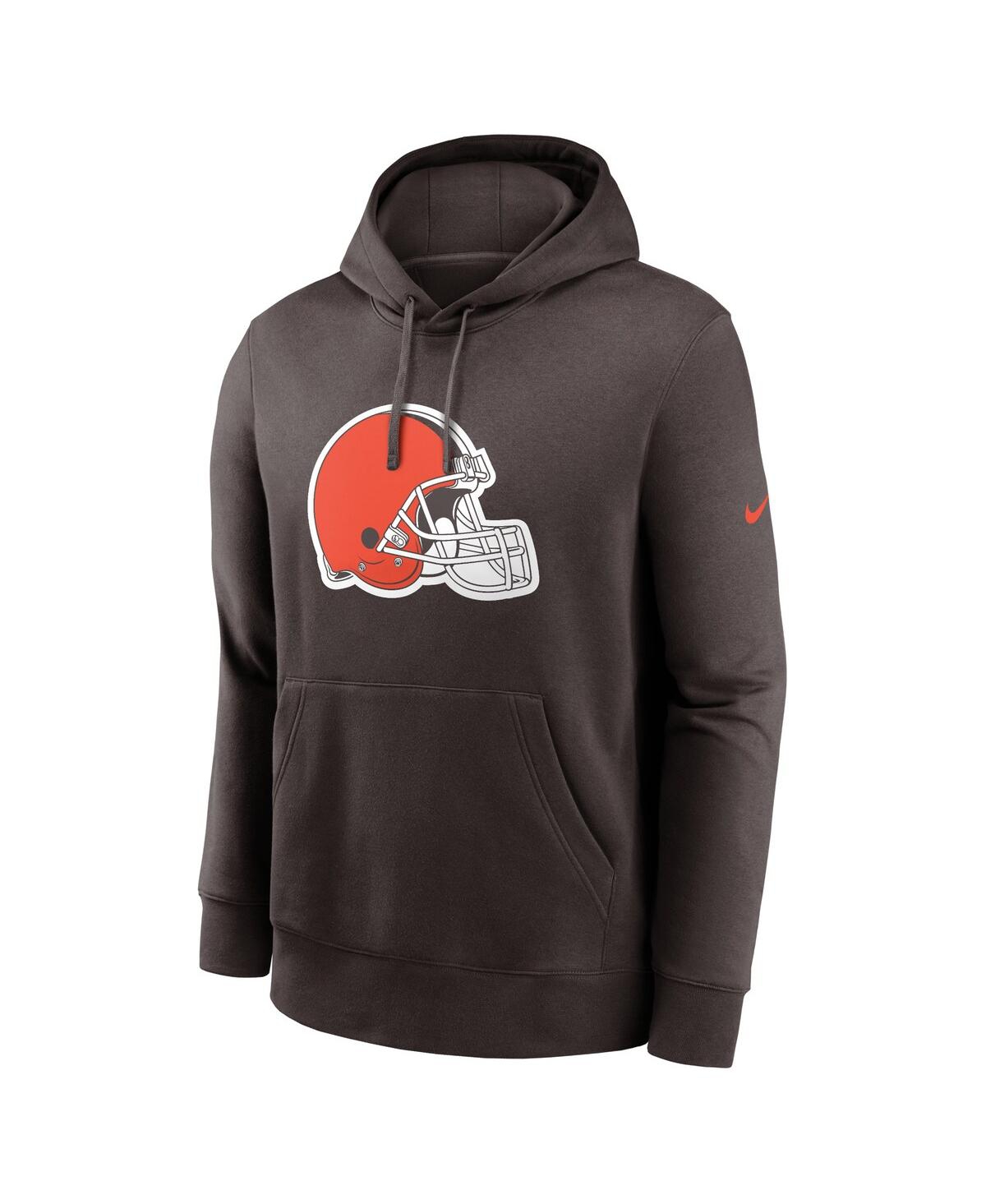 Nike Men'sCleveland Browns Club Logo Pullover Hoodie - Brown