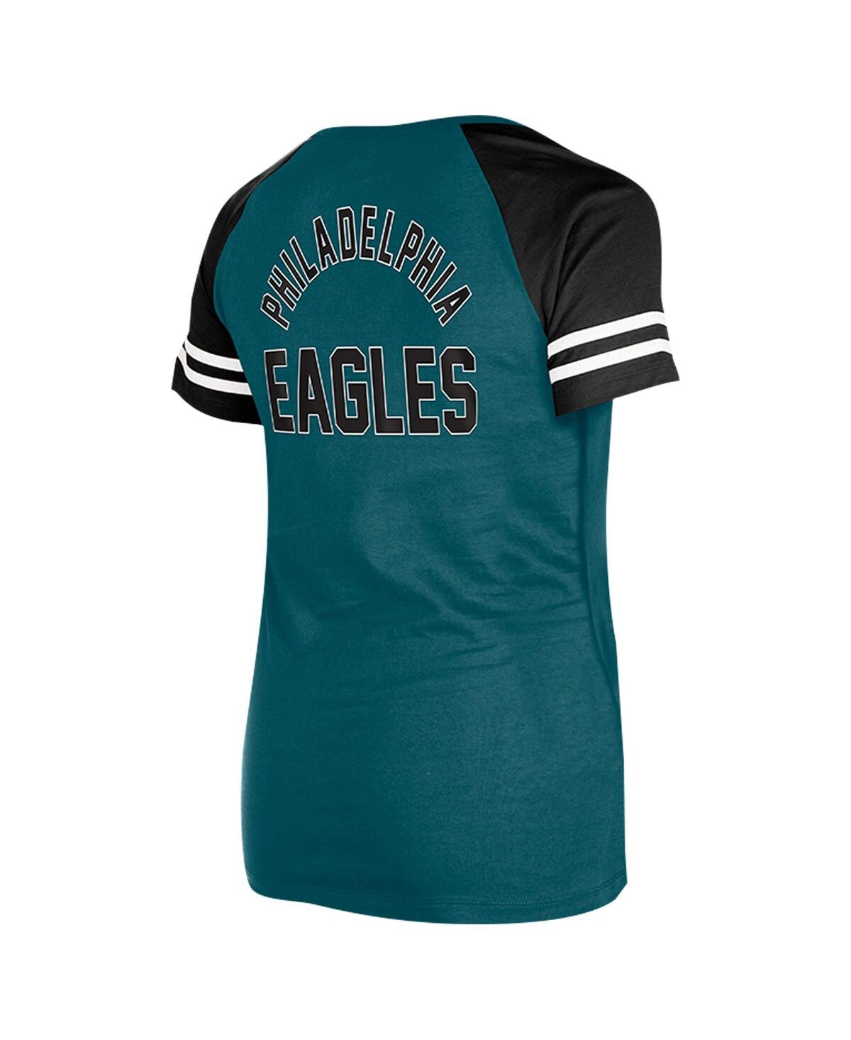 New Era Women'sPhiladelphia Eagles Lace-Up Raglan T-Shirt - Green