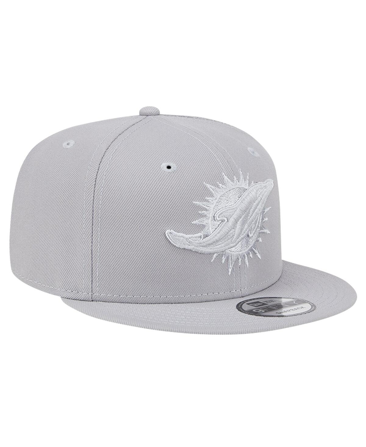New Era Men'sMiami Dolphins Color Pack 9FIFTY Snapback Hat - Gray