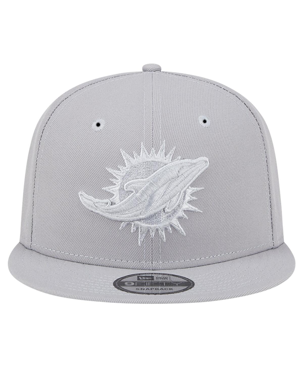 New Era Men'sMiami Dolphins Color Pack 9FIFTY Snapback Hat - Gray