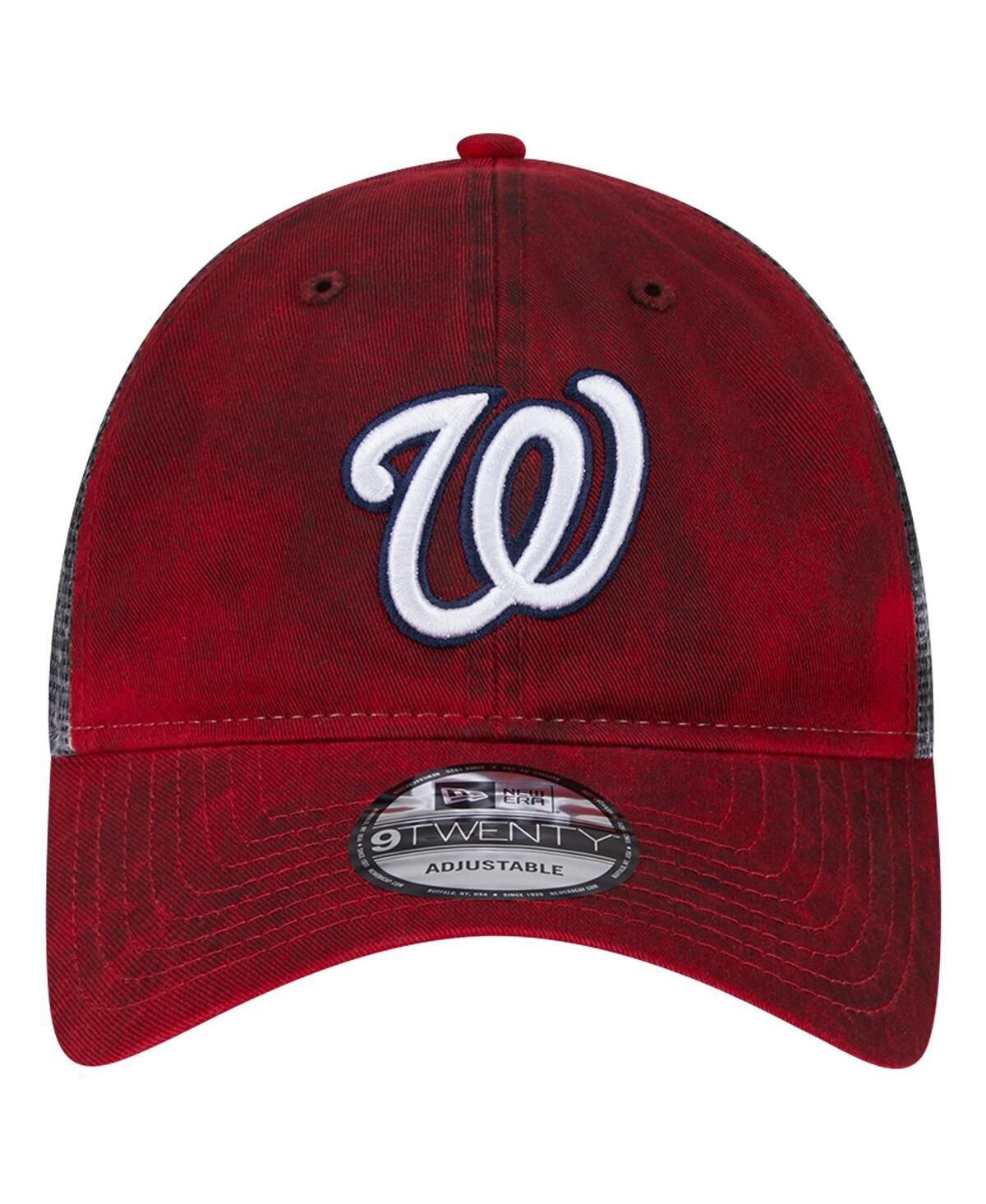 NEW ERA MEN'S RED WASHINGTON NATIONALS TEAM SLICK TRUCKER 9TWENTY ADJUSTABLE HAT 