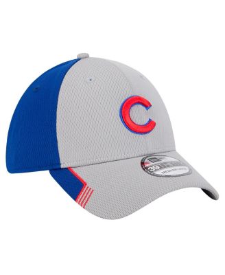 Men's Gray/Royal Chicago Cubs Visor Trim 39THIRTY Flex Hat