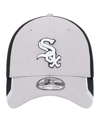 Men's Gray/Black Chicago White Sox Visor Trim 39THIRTY Flex Hat